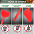 Shappy 2 Pcs Wide Silicone Spatula Tamagoyaki Shovel Turner Nonstick Fried Shovel Fish Spatula Silicone Wide Flexible Turner for Nonstick Cookware...