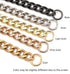 Xiazw DIY Heavy Chunky Aluminum Metal Purse Handle Bag Chains Charms Straps Replacement Handbag Accessories Decoration (Gold)...