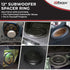 Atrend Universal MDF Constructed Spacer for 12 Inch Speaker or Sub - Adds 3/4" To Depth - Premium Subwoofer Spacer Improves Audio Quality, Sound &...