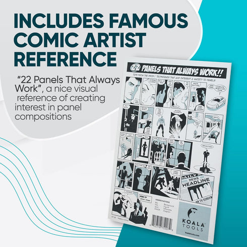 Koala Tools - Blank Comic Book, Draw-It-Yourself Comic Sketch Book with Dynamic Panels, 6.6 x 10 Inches, 28 Pages, Pack of 1...