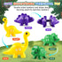 LOOIKOOS Matching Letters Fine Motor Toy,Double-Sided ABC Dinosaur Alphabet Match Game with Uppercase Lowercase, Educational Preschool Montessori ...