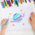 NAKLEO 8 pcs Drawing Stencils for Kids - 15x15cm (6x6 inch) - Space - Universe - Reusable Washable Plastic - Art and Craft Template Set - Painting...