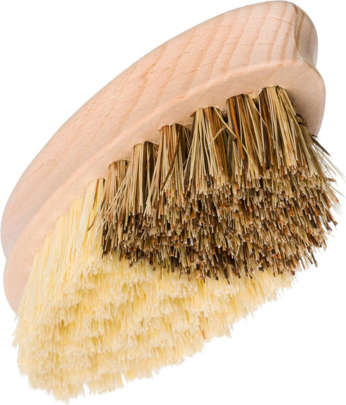 REDECKER Hard and Soft Side Vegetable Brush - Beechwood Handle - 2 Different Bristle Strengths for Cleaning Delicate or Tough-Skinned Vegetables, ...