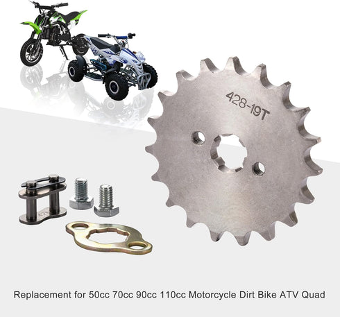 GOOFIT 17mm Sprocket Front for 50cc 70cc 90cc 125cc Motorcycle ATV Dirt Bike Go Kart(428-19T)...