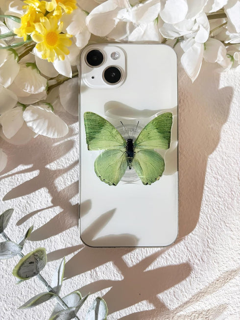 Butterfly Mobile Phone Grip, Rare Butterfly, Cute Butterfly Stand, Transparent Resin Folding Elastic Base, Mobile Phone Decoration...