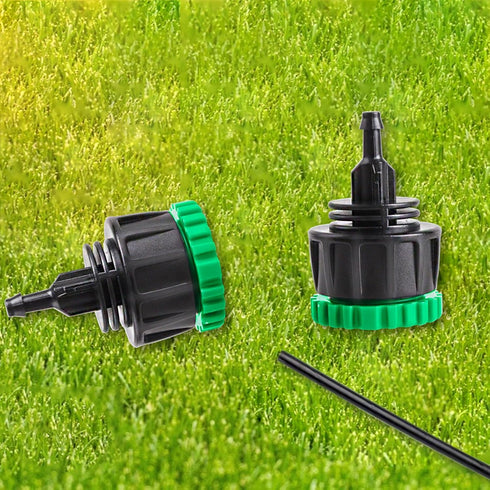 5 Pack Drip Irrigation Hose Connectors, 1/4 Inch Drip Irrigation Tubing to 3/4 Inch Garden Faucet Adapter Garden Drip Irrigation System Drip Hose ...