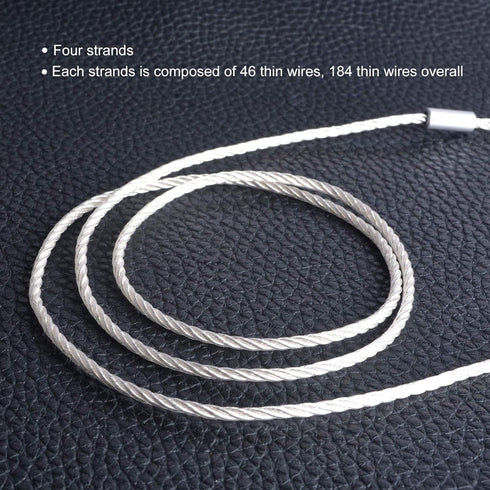 okcsc Earphone Upgrade Cable,0.78mm 2pin Earbuds Replacement Cord,4 Cores OFC Silver Plated Earphones Audio Adapter for KZ ES4 ED16 ZS5 ZS6 ZSR ZS...