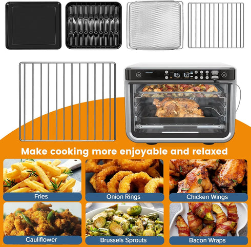 Air Fryer Wire Rack for Ninja Foodi 10 in 1 DT201 DT251 Digital Convection Toaster Oven, 14.4''*11.4'' Stainless Steel Air Fryer Accessories Roast...