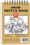 FIXSMITH 5.5"X8.5" Sketch Book | 80 Sheets (68 lb/100gsm) Sketchbook | Top Spiral Bound Artist Sketch Pad | Acid Free Drawing Pad | Ideal for Kids...