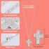 PAGOW Bling Double-Sided Cross Car Accessories for Women - Crystal Diamond Metal Rearview Mirror Pendant - Cute Vehicle Interior Decor...
