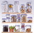 Bormioli Rocco Fido Square Jar with Blue Lid, 17-1/2-Ounce...
