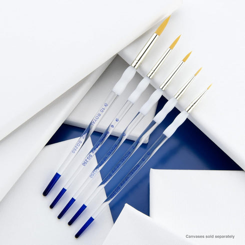 Royal & Langnickel - 5pc Soft Grip Gold taklon Paint Brush Set, Round | SG303...