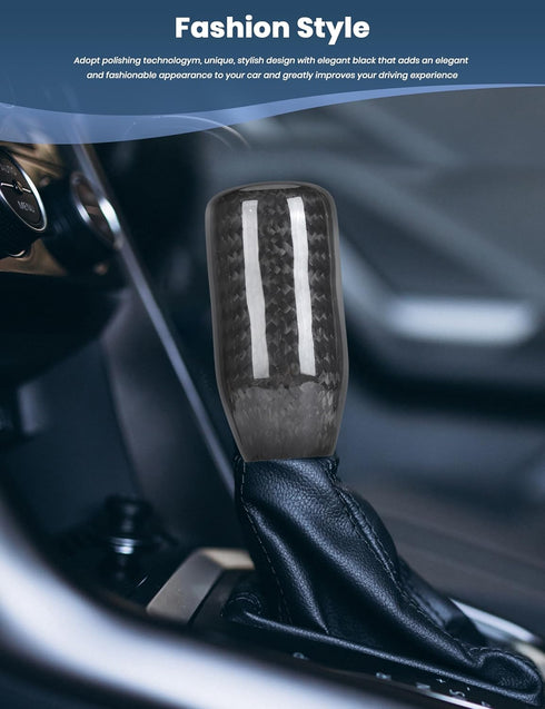 Car Gear Shift Knob, Carbon Fiber Shifter, Universal Carbon Fiber Shift Knob, Shift Knob 5 Speed, Car Gear Knob Manual Stick Shift Knob Shifter wi...