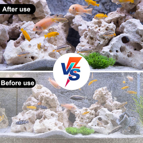 Ntrjtrss Fish Tank Cleaner, Double Sided Sponge Aquarium Cleaner Water Tank Cleaner - Fish Tank Algae Cleaner Fish Tank Glass Cleaner Tank Cleanin...