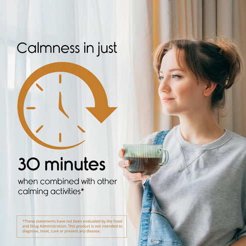 Happy Healthy Hippie Stress Relief Supplement - Lavender Pills | Promotes Calmness Body & Mind | Quick Acting | Magnesium, Lemon Balm | Relaxation...