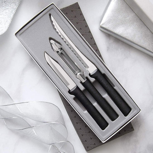 Rada Cutlery Peel, Pare and Slice Set, Black Handle...