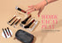 Cosme 9 FLAWLESS FACE MINI Makeup Brush Set: Foundation, Eyeshadow, Blush, Contour, Powder Make Up Brush Set & Case. Synthetic & Natural Hair Make...