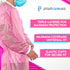 5 Pack Pink Medical Isolation Gowns Disposable Hospital-Grade Surgical Lab Coat for Women - Essential PPE for Dental & Medical Professionals by Pl...