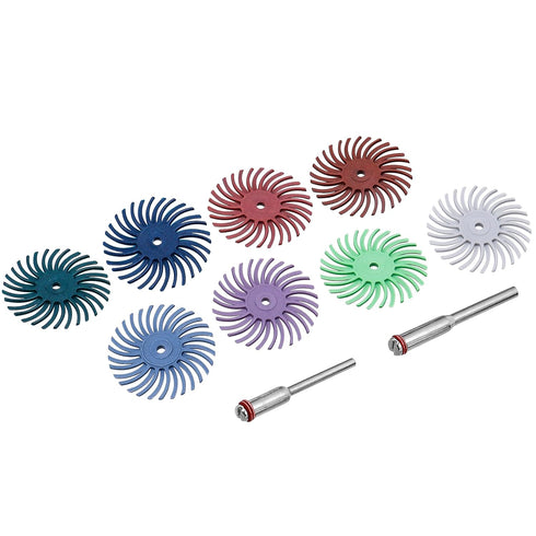 Yakamoz 50Pcs Radial Bristle Disc Kit 1 Inch Radial Polishing Discs Jewelry Detail Abrasive Brush Wood Metal Gap Polishing Wheels for Rotary Tools...