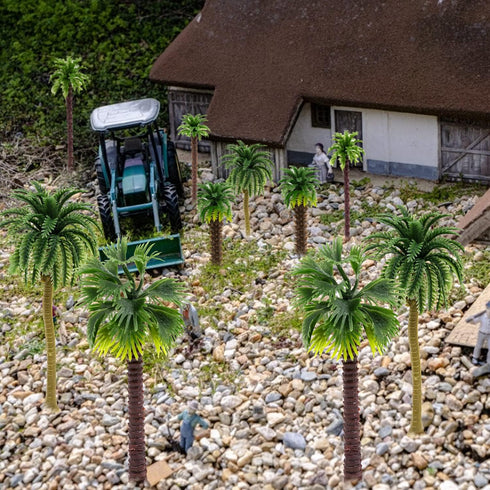 30Pcs Palm Model Trees 1.97-3.54 inch (5-9cm) Green Palm Train Model Trees Diorama Scenery for Miniature Landscape Model Train Railways Building D...