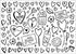 Iconikal Color-Your-Own 2-Sided Reversible Disposable Paper Place Mats, Valentine's, 14 x 10-inches, 22-Count...