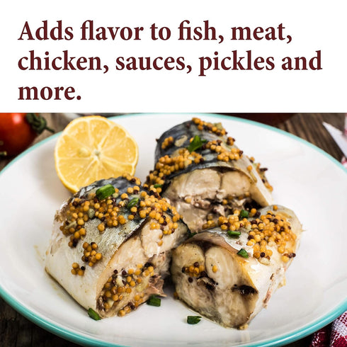 The Spice Way Yellow Mustard Seed - (6oz) whole seeds for Pickling and making ground mustard for cooking, resealable bag...