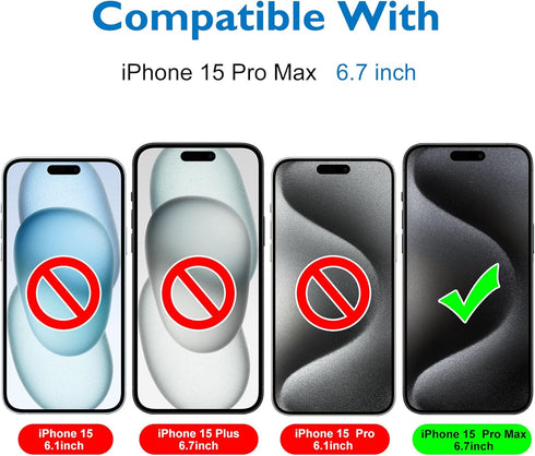 Mothca Matte Glass Screen Protector for iPhone 15 Pro Max (6.7 inch) Anti-Glare & Anti-Fingerprint Tempered Glass Clear Film, [Easy Installation F...