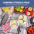 Portable Travel Utensils Set,Reusable Utensils,Travel Camping Cutlery Set,Stainless Steel Flatware Set with Case,Lunch Boxes Workplace Camping Sch...