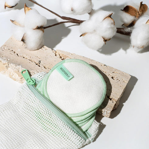 EcoTools Reusable Cotton Pads, Ultra Soft & Durable, Cleanses Skin, Applies Skincare, for Toner, Serums, & Makeup Remover, Sustainable Alternative...