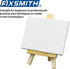 FIXSMITH 3x4 Inch Mini Stretched Canvas Easel Set- Bulk Pack of 12,Set Contains 12 Mini Rectangle Canvases &12 Mini Easels,Small White Art Canvase...