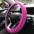 Car Steering Wheel Cover Silicone Steering Wheel Cover 13 Colors for Choice (Pink)...