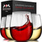 Unbreakable Stemless Plastic Wine Glasses | Reusable | Shatterproof 100% Tritan Plastic | Dishwasher-Safe | BPA-free | Awesome for Indoor & Outdoo...