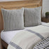 Piper Classics Market Place Blue Ticking Stripe Quilted Euro Sham...