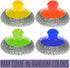 Handle Stainless Steel Sponge - Set of 3 - Wire Metal Scrubber - Kitchen Dish Scrub Pads - Blue...