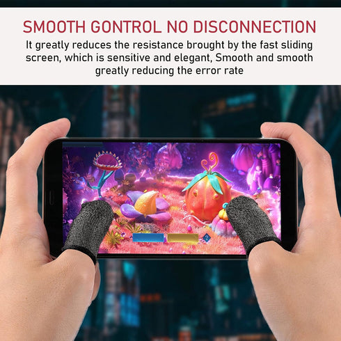 Geyoga 40 Pieces Gaming Finger Sleeve for Thumb Sleeves Mobile Gaming Finger Protector(Black)...