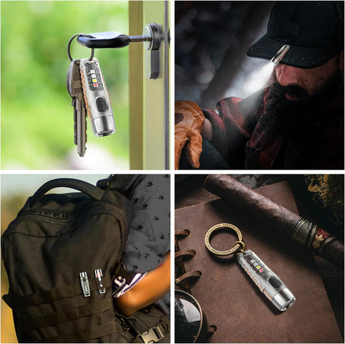 S12Plus Keychain Flashlight?610 High Lumen EDC Pocket Flashlight,USB C Rechargeable Mini LED Flashlight,Small Flashlight for Everyday use, Backpac...