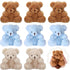 Threan 8 Pcs Mini Plush Bears 4'' Small Bear Bulk Stuffed Animal Toys Tiny Soft Bear Doll Present Stuffers for Keychain Baby Shower Party Favors S...