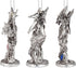 Design Toscano 3 Dragons of The Amesbury Holiday Gemstone Ornament Set, Silver,Christmas...