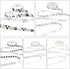 HUIHUANG Paw Print Bone Satin Ribbon Assortment - Black and White, 3/8" & " 5/8" Inch, 10 Rolls 50 Yards - Assorted Ribbon for Crafts, Dog Party S...