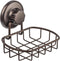 Super Powerful Vacuum Suction Cup Soap Dish - Strong Stainless Steel Sponge Holder for Bathroom & Kitchen (Bronze)...