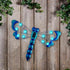Outdoor Dragonfly Garden Décor, Metal Dragonfly Solar Lighted Wall Art Décor, Dragonfly Yard Art Dragonfly Sculpture Lamp for Fence Patio...