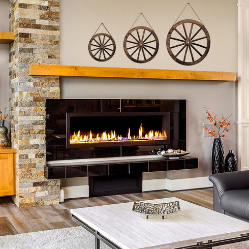 Qunclay 3 Pcs Wooden Wagon Wheel Decor 12/10/8 Inch Old Western Western Wall Decor Farmhouse Wagon Wheels Rustic Yard Wall Art Decor Hanging Decor...