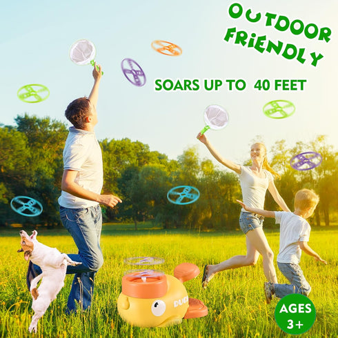 COUOMOXA Outdoor Toys Games for Kids: Stomp Launcher Flying Spinner Disc Chasing Activities - Family Backyard Games Outside toys for kids ages 3-5...