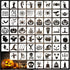 60 Pieces Small Halloween Stencils, 3x3in Reusable Happy Halloween Pumpkin Paint Stencil for Painting on Wood Ornaments Wood Slice DIY Crafts Fabr...