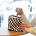 2Pcs Makeup Bag For Women - Large Checkered Knitted Cosmetic Bags&Small Makeup Pouch Aesthetic Design Travel Toiletry Bag Skincare Bag Car Storage...