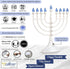 Traditional Hanukkah LED Electric Menorah Powered by Battery or USB Chanukiah - 4' Micro USB Cable Included Electronic Chanukah Candles Minorah Li...