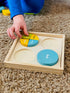 BeginAgain Fraction Puzzle - Chunky Learning Puzzle - 10 Piece Puzzle, Kids 2 and Up, 7.5" x 7.5" x 1"...