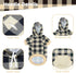 KOOLTAIL Plaid Dog Hoodie Pet Clothes Sweater with Hat and Pocket for Small Medium Large Size Dogs, Soft Winter Warm Dog Cold Weather Coat, Fleece...