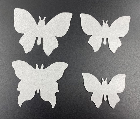 50Pcs Edible Wafer Cupcake Toppers Cake DIY White Blank Butterfly Cake Decoration Birthday Mix Size & White Colour...