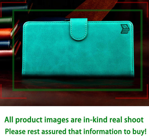 SUANPOT for iPhone XR 6.1 (Non XS 5.8",XS Max 6.7") Leather Wallet case with RFID Blocking Credit Card Holder Flip Folio Book Phone Cover Shockpro...